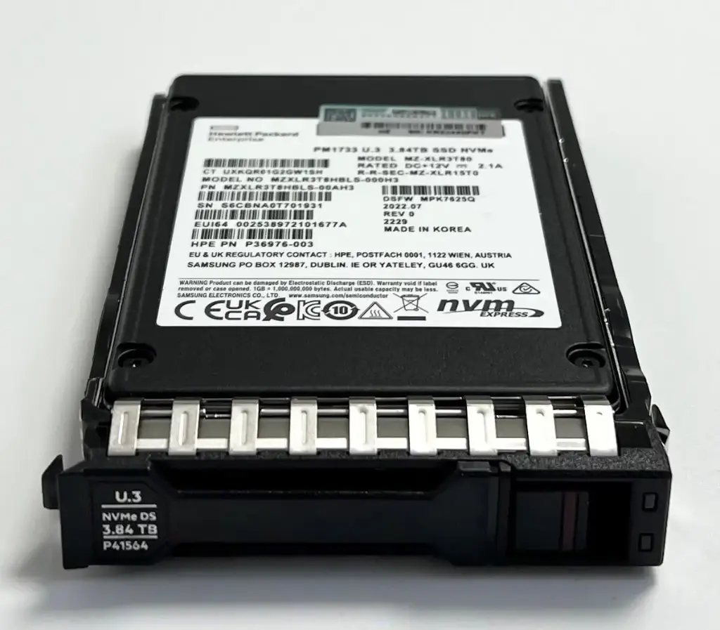 HPE SSD- Nvme U.3 3.84tb 